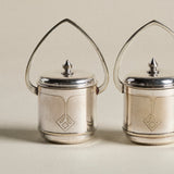 Art Nouveau Tea Strainer Set — Pierced Cup Form