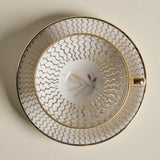 Bavarian Porcelain Cup — Gold Interior with Saucer