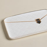 Ceramic Tray — White Rib with Gilded Line