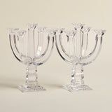 Crystal Candelabras — Oversized Five-Arm Pair