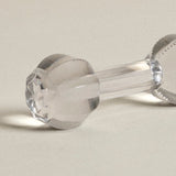 Crystal Utensil Rest — Faceted Ends, Large