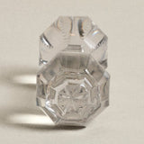 Crystal Utensil Rest — Faceted Ends, Large