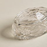 Cut Glass Sugar Jar — Geometric Faceted Design