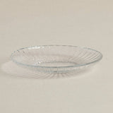 Fluted Glass Teacups — Arcoroc Set of Four with Saucers